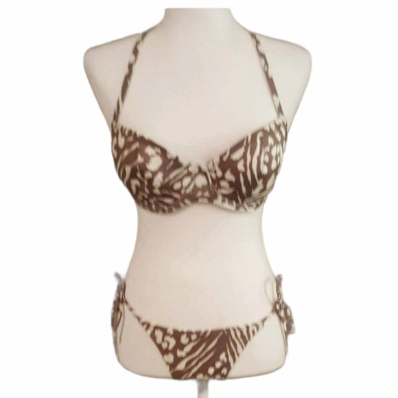Victoria's Secret - Cream & Cocoa‎ String Bikini - Picture 1 of 7